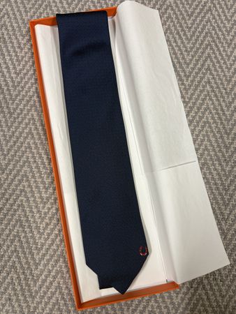 Brand new Hermes Tie w/ horseshoe