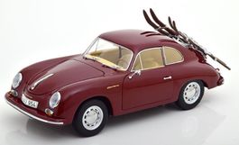 Porsche 356 A Coupé 1955-1959 dunkelrot mit Skiträger und