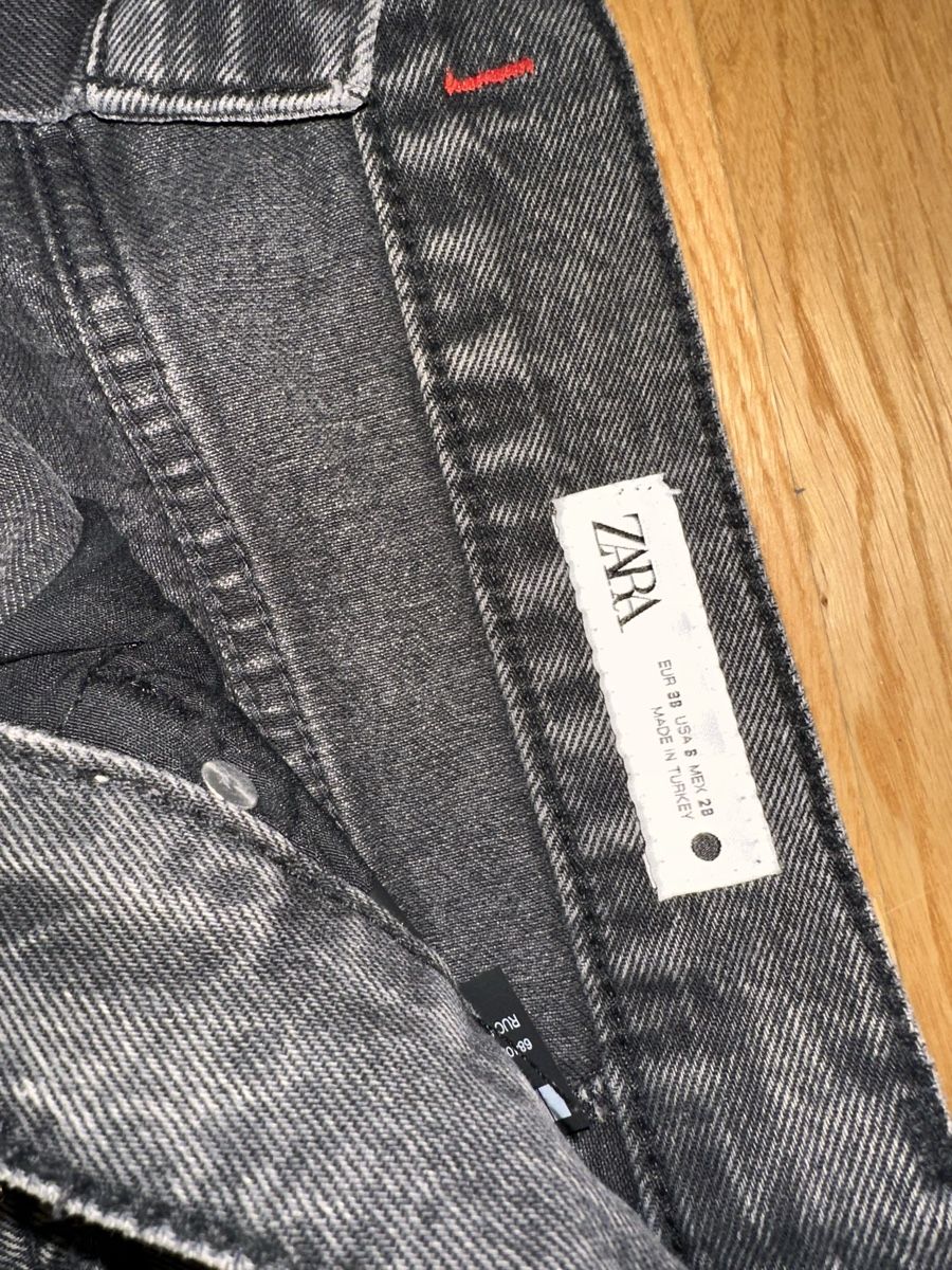 Jeans: Zara Jeans, Grau mit Strass, Grösse 38 – Gebraucht aus Biberist von dja_chx8 2
