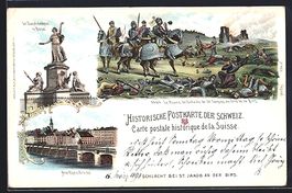 Litho Basel, Alte Rheinbrücke, St. Jako