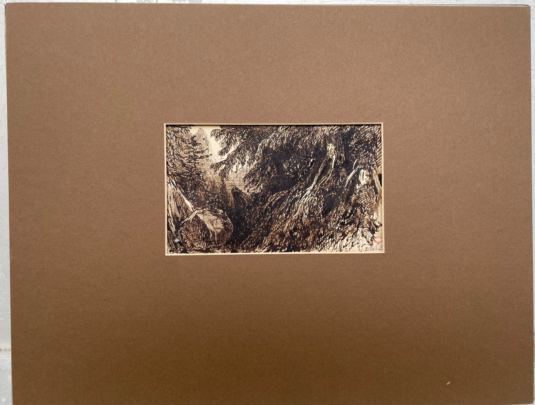 Dipinti: Alexandre CALAME plume 1846 – Usato da Biel/Bienne venduto da Galaq 2