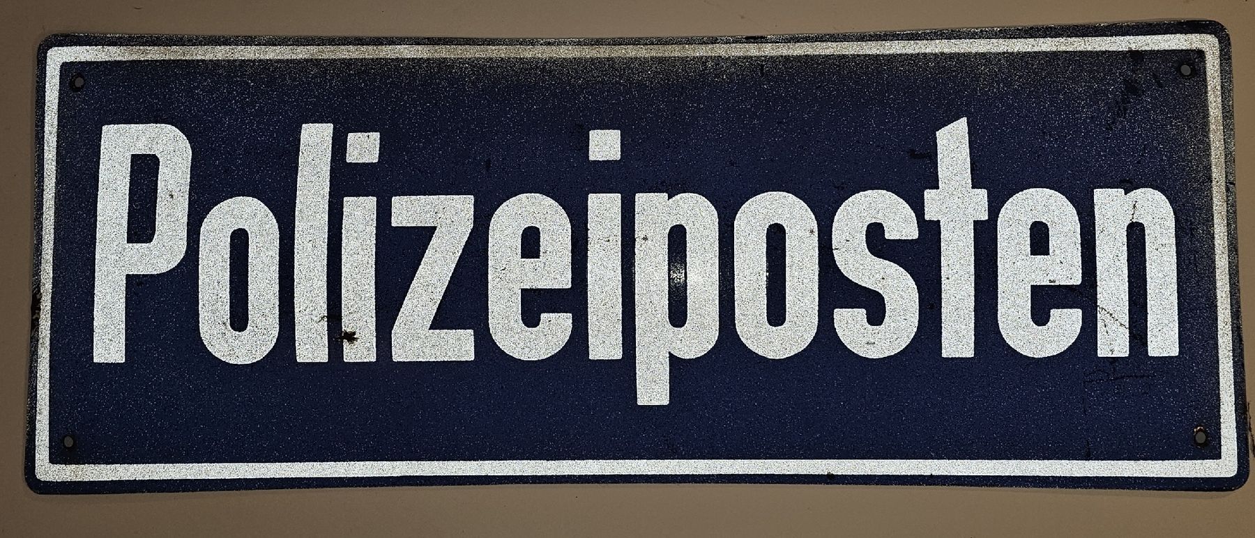 Insegne: 2 Emailschilder -  POLIZEI - Extraklasse! ORIGINAL!!! – Usato da Hersberg venduto da Reklamemuseum 2