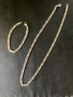 Schwere Panzerkette 50cm und Armband 20cm 925er Silber