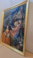 Wandbild Gobelin Bild mit Rahmen, Goldfarben, 39cmx49xcm
