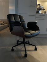 Bürostuhl Kunstleder Furnierholz