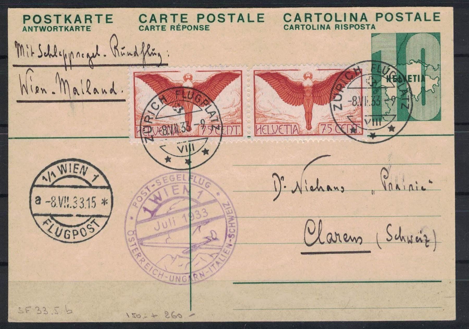 Cartoline postali: Postkarte – Usato da Birsfelden venduto da jas54