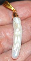 Anhänger L-8229- Natürliche Süßwasser Perle 40mm Barockperle