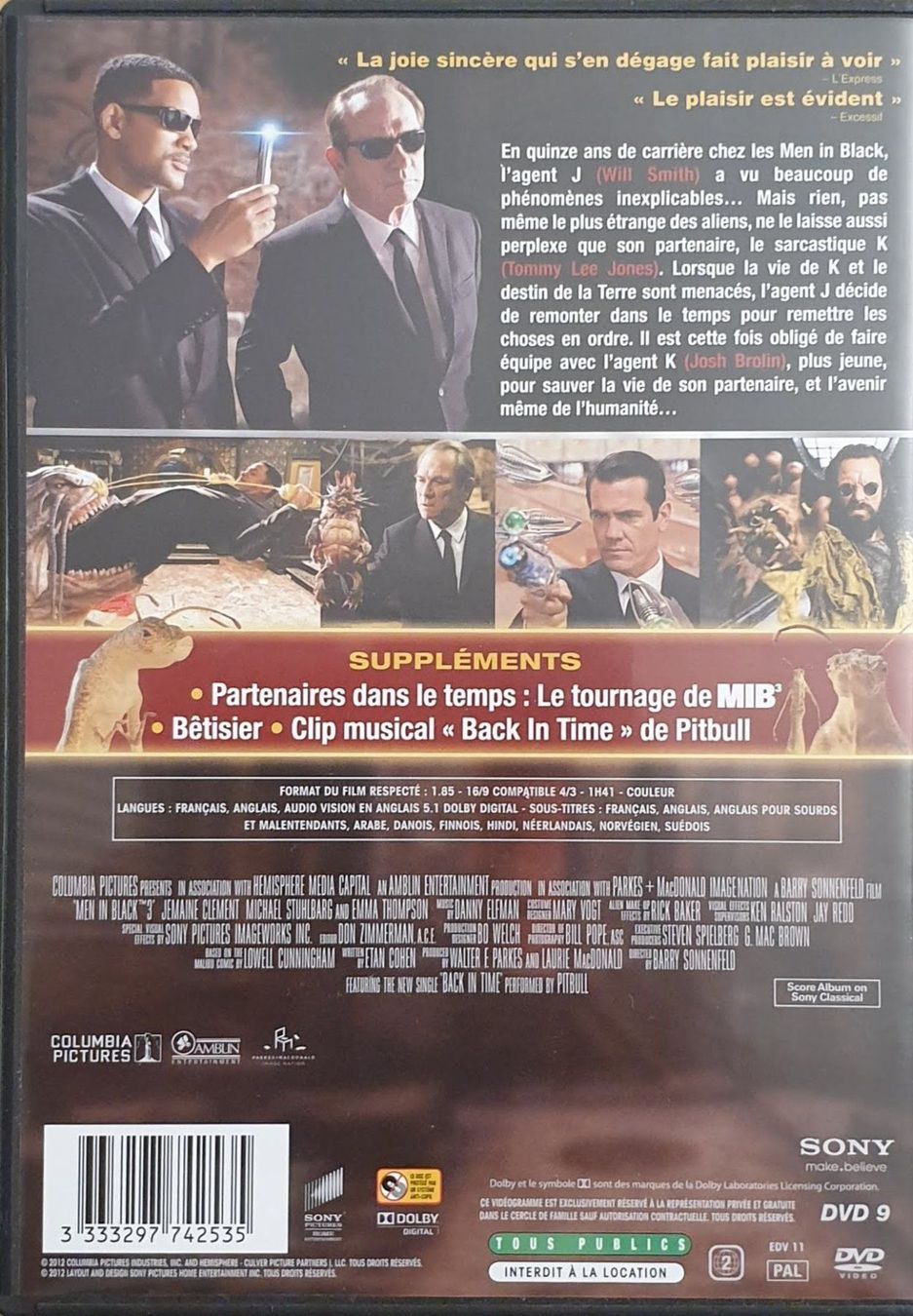 Tutti i DVDs: Men in Black 3 (2012) – Usato da La Tour-de-Peilz venduto da Resize 1