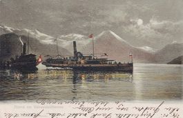 Uri Raddampfer AK 1905 gelaufen mit Abendstimmung