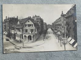Echt Photo Karte / Zürich Oerlikon Bahnhofstrasse von 1925