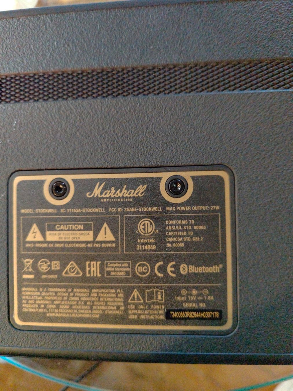 Marshall Casse acustiche: 10.- Marshall Stockwell Bluetooth Lautsprecher  – Difettoso da Scherz venduto da texmanu 4