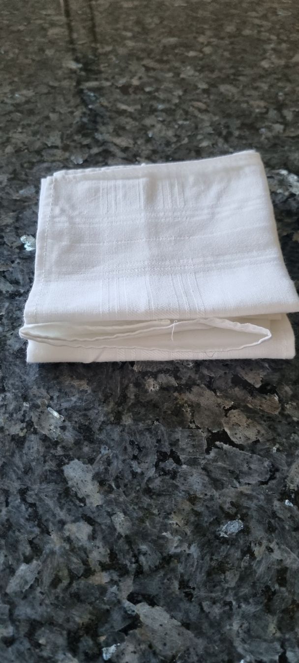 Altro in  Abbigliamento & Accessori: 2×Stofftaschentuch weiss mit Webmuster neu – Nuovo (secondo la descrizione) da egliswil venduto da Maggy6