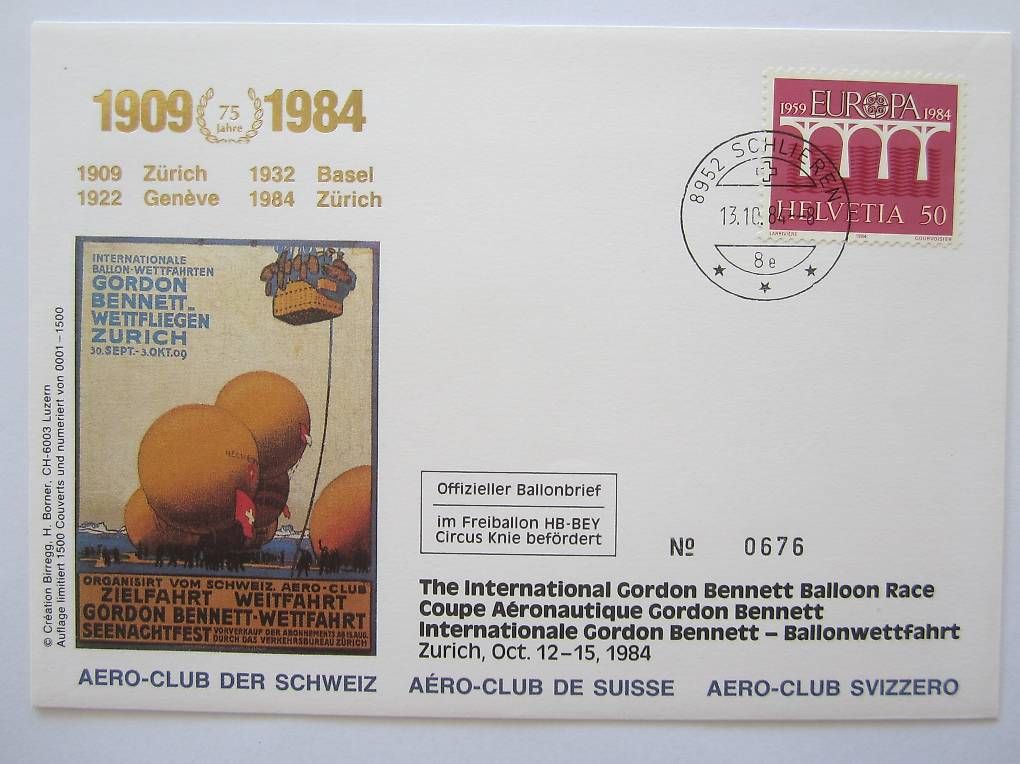 Tous les timbres: Briefmarken FDC Ballonwettfahrt – D'occasion à Saland par k_z_tny8 1