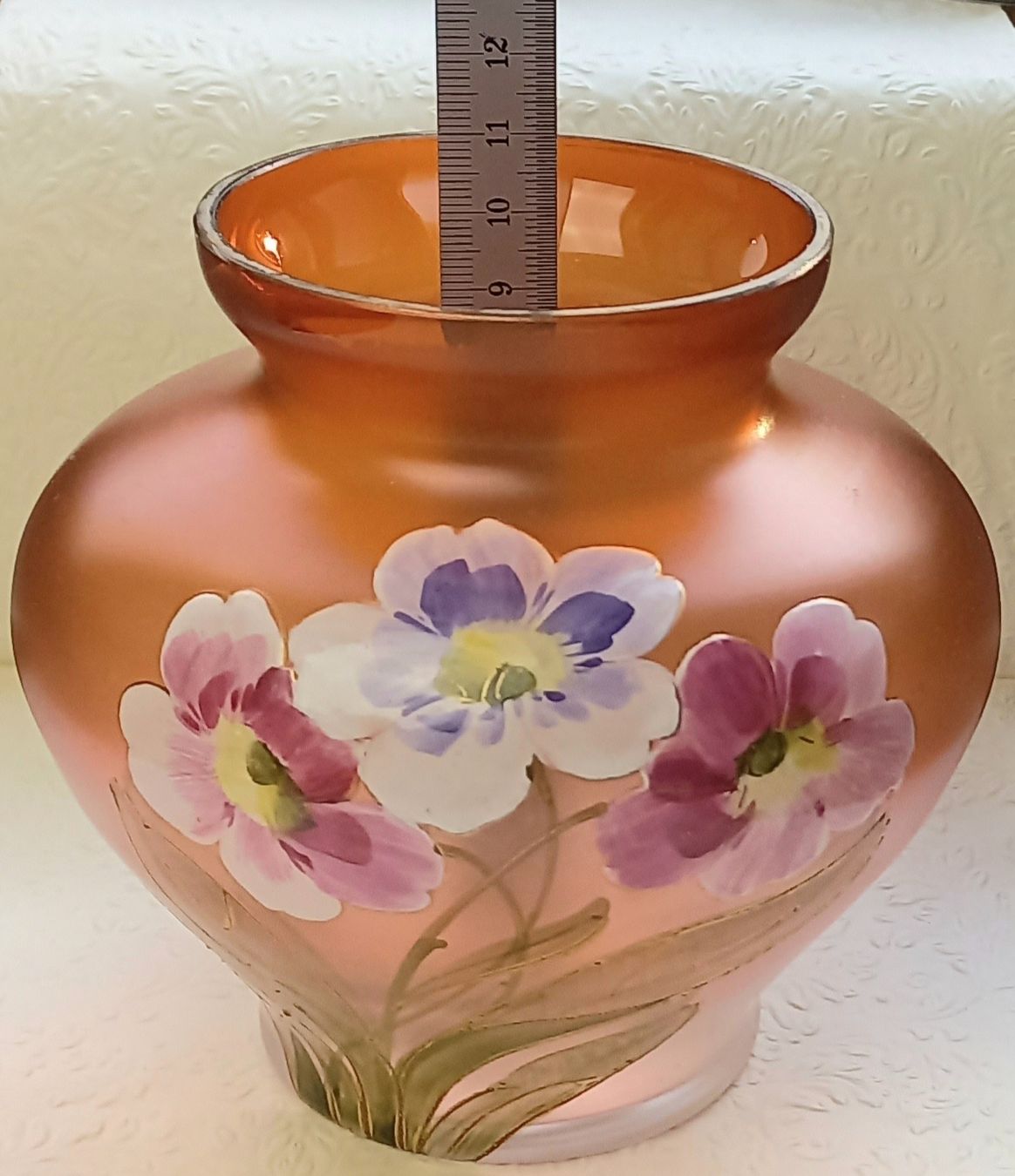 Vase & Récipients: Antike Glasvase mit Blumenmuster  – D'occasion à Buchs AG par Dzirul 6