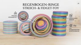 Fidget Ring – Regenbogen Anti-Stress Gadget