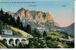 Leukerbad VS Bahn Train  LLB 1939  sehr gut erhalten