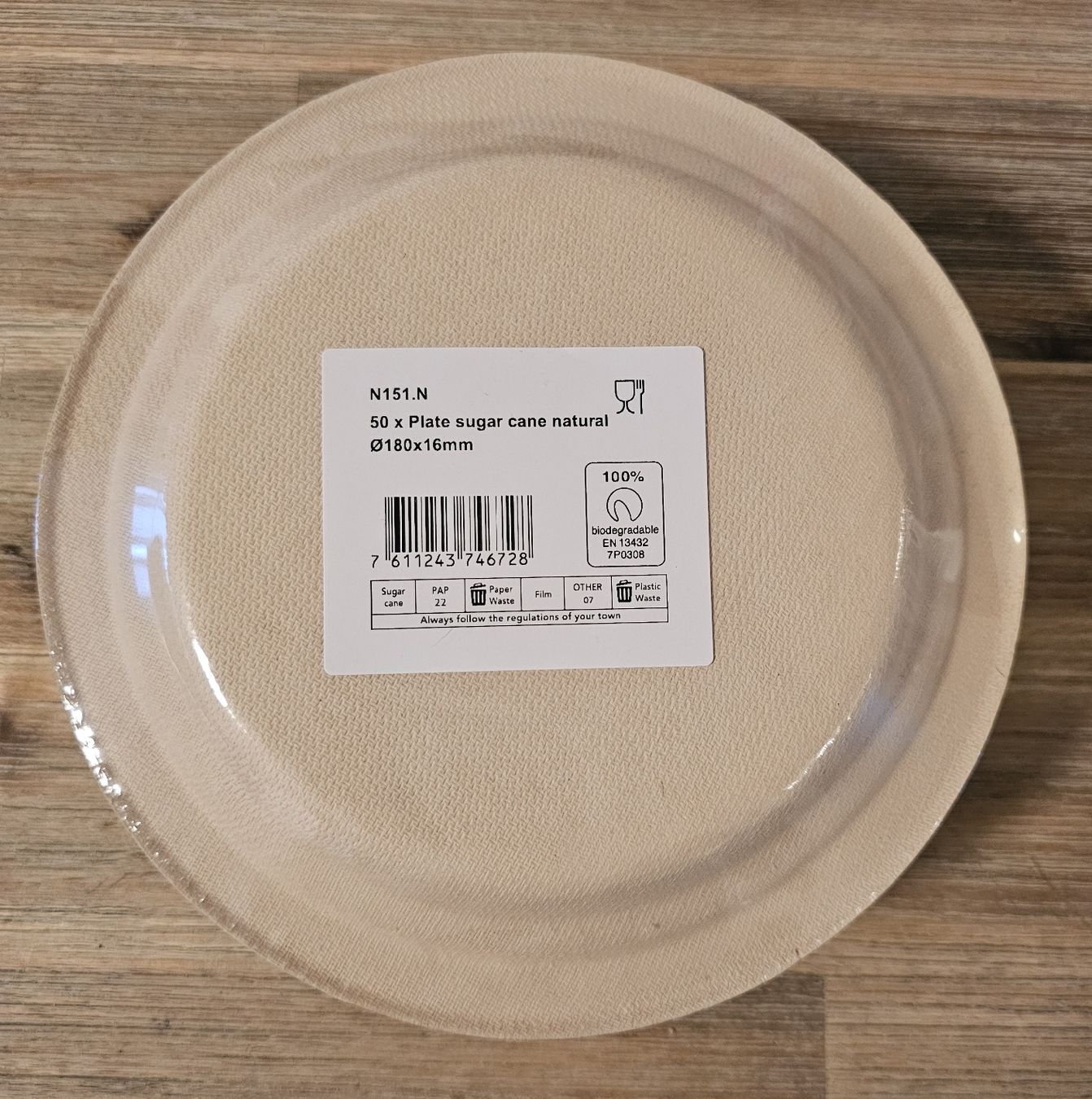 Piatti: Neu 50 Stk. Einwegteller Ø 18cm – Nuovo e nell'imballaggio originale da Basel venduto da Allerlei-Basel 1