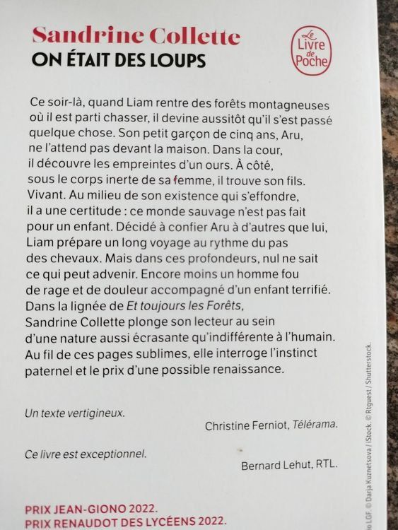 Libri: On était des loups Par Sandrine Collette – Usato da Neuchâtel venduto da dan8899 1