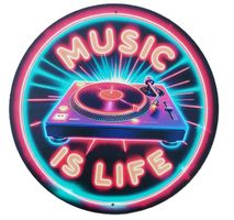 MUSIC IS LIFE - Blechschild  (neu/OVP)