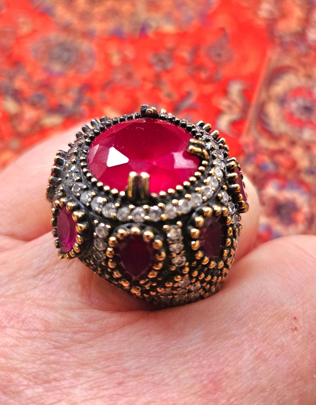 Bagues: Wunderschöner Ring mit Rubin und Zirkonia – Neuf (Voir description) à Zürich par adriben 8