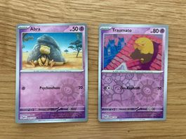 Abra & Traumato Reverse Holo Pokémon MEW 151 DE neu
