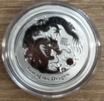 5 Stk 2012 Lunar Drache 1/2 oz Silbermuenze .999