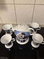 Tee-Set mit Katzenmotiv 