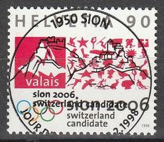 1998 Sondermarke Olymp. Spiele SION mit ET - Vollstempel