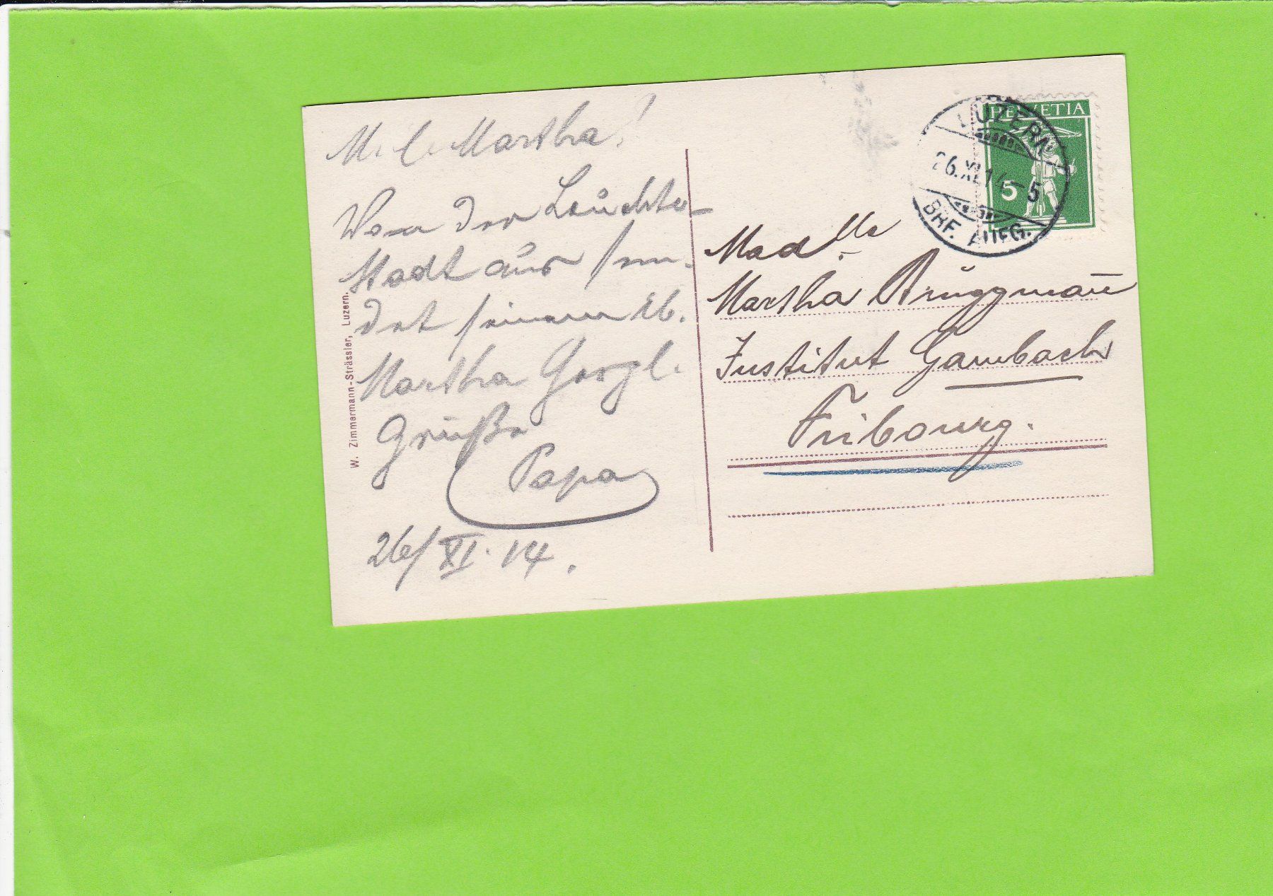 Cartoline postali: Luzern-Kapellbrücke-Wasserturm – Usato da St. Peterzell venduto da neckertal 1
