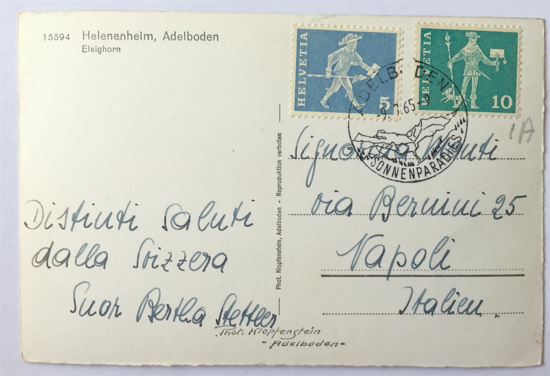 Cartoline postali: ADELBODEN Helenenheim – Usato da Jona venduto da philajona 1