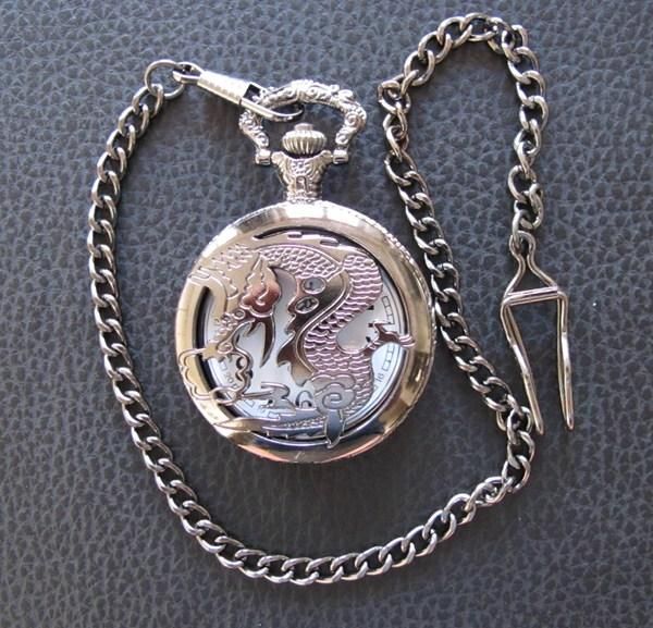 Uhren: Half Hunter Dragon Drachen Taschenuhr – Neu (gemäss Beschreibung) aus Schwanden GL von UHRKNALL