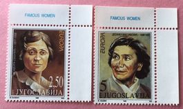 Briefmarken aus Jugoslawien Europa – Berühmte Frauen 