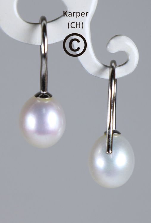 Boucles D'oreilles Pendantes Argent 925 Avec Perle De Culture Grise | Silverspeck - Neuf Sans Emballage