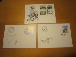 CH 2006 FDC 3 Briefe Thema Tiere