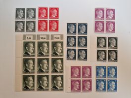 Deutsches Reich Briefmarken Adolf Hitler Blöcke postfrisch 