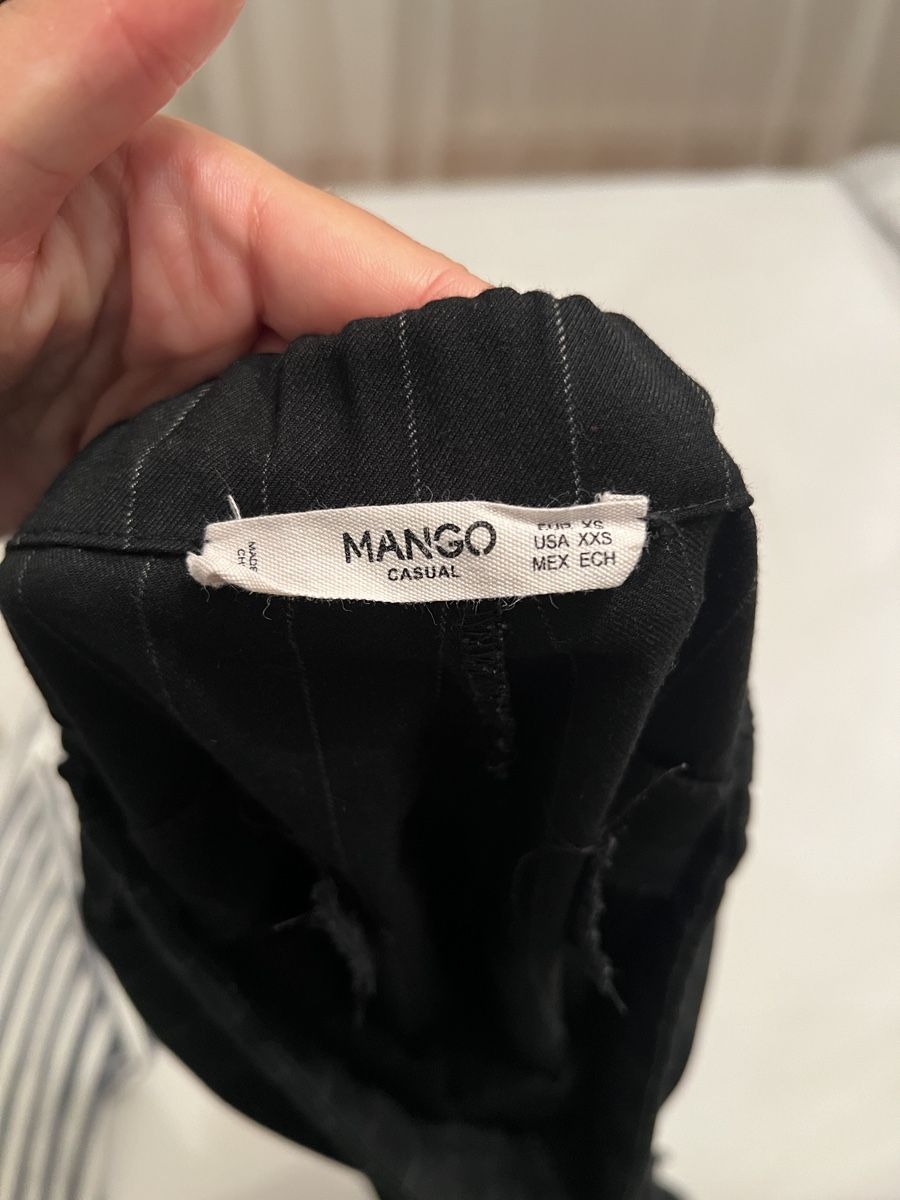 Mango Pantaloni: Mango Hose schwarz gestreift, XXS – Usato da Rothrist venduto da FL_17 2