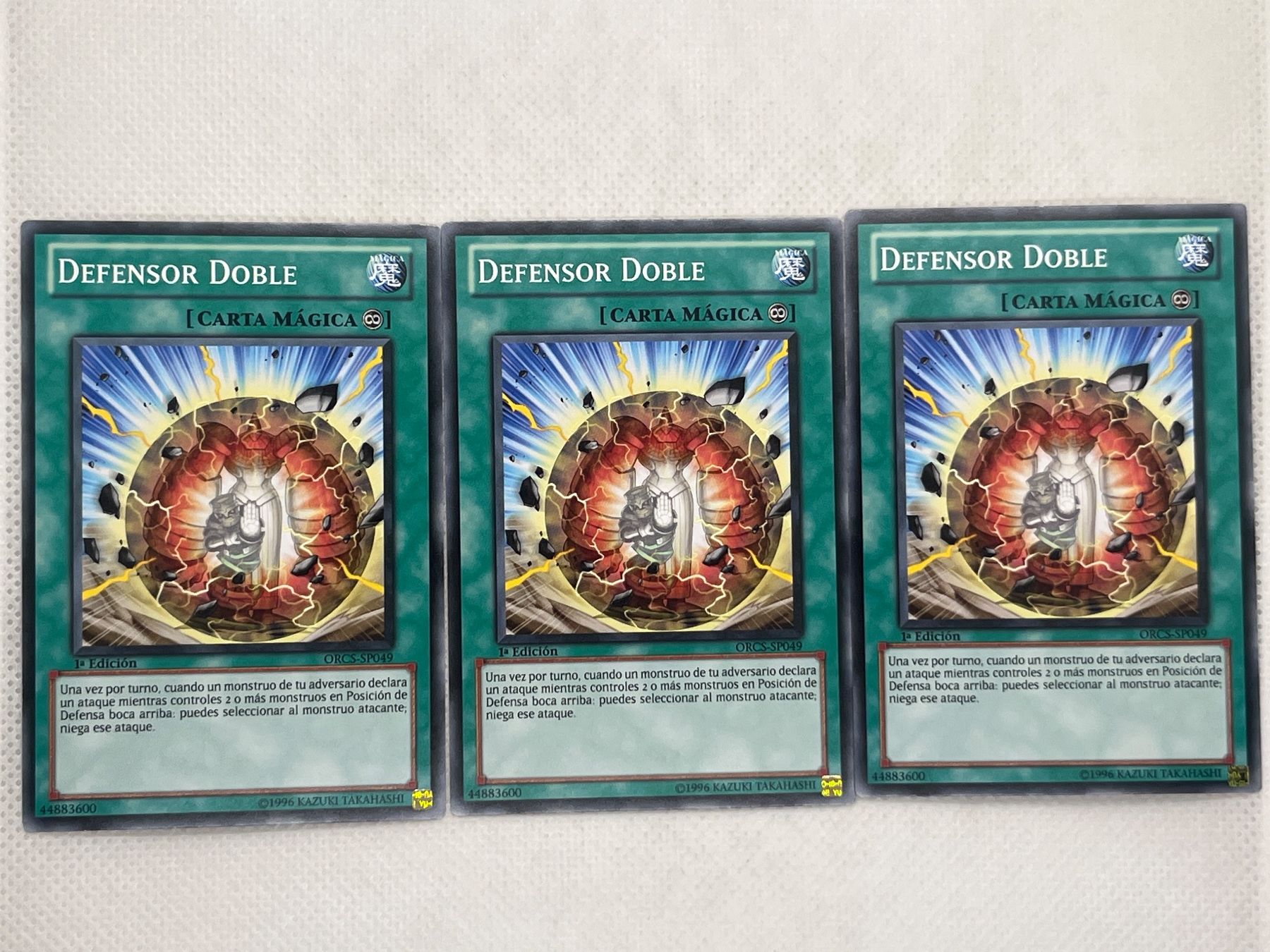 Yugioh Cartes à collectionner: Yu-Gi-Oh! Defensor Doble ORCS-SP049 Spanisch Common 1. Aufla – D'occasion à Hinterkappelen par Kim1992