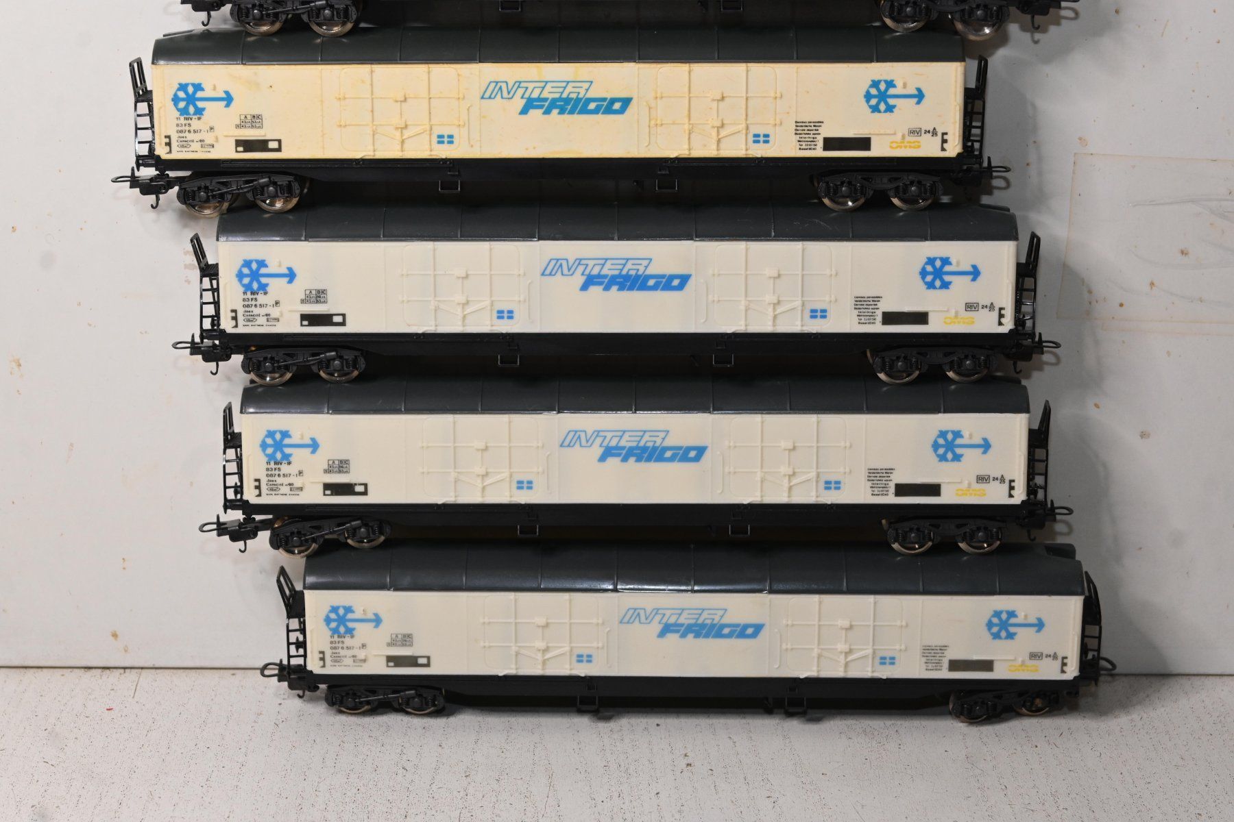 Lima Modellini di ferrovie: 5x Güterwagen Interfrigo Lima HO/DC ohne OVP – Usato da Laupen ZH venduto da Zmoewe 2