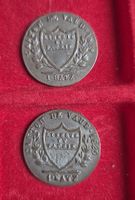Billon Kantonsmünze 2x 1 Batzen Waadt 1829 Vorzüglich