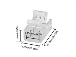 5x Verbindungsstück für 8mm breite LED Streifen mit 2 Pins