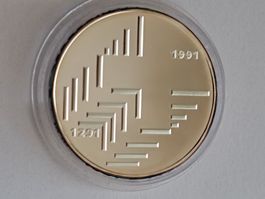 20 Fr. Gedenkmünze 1991 700 J Eind. PP