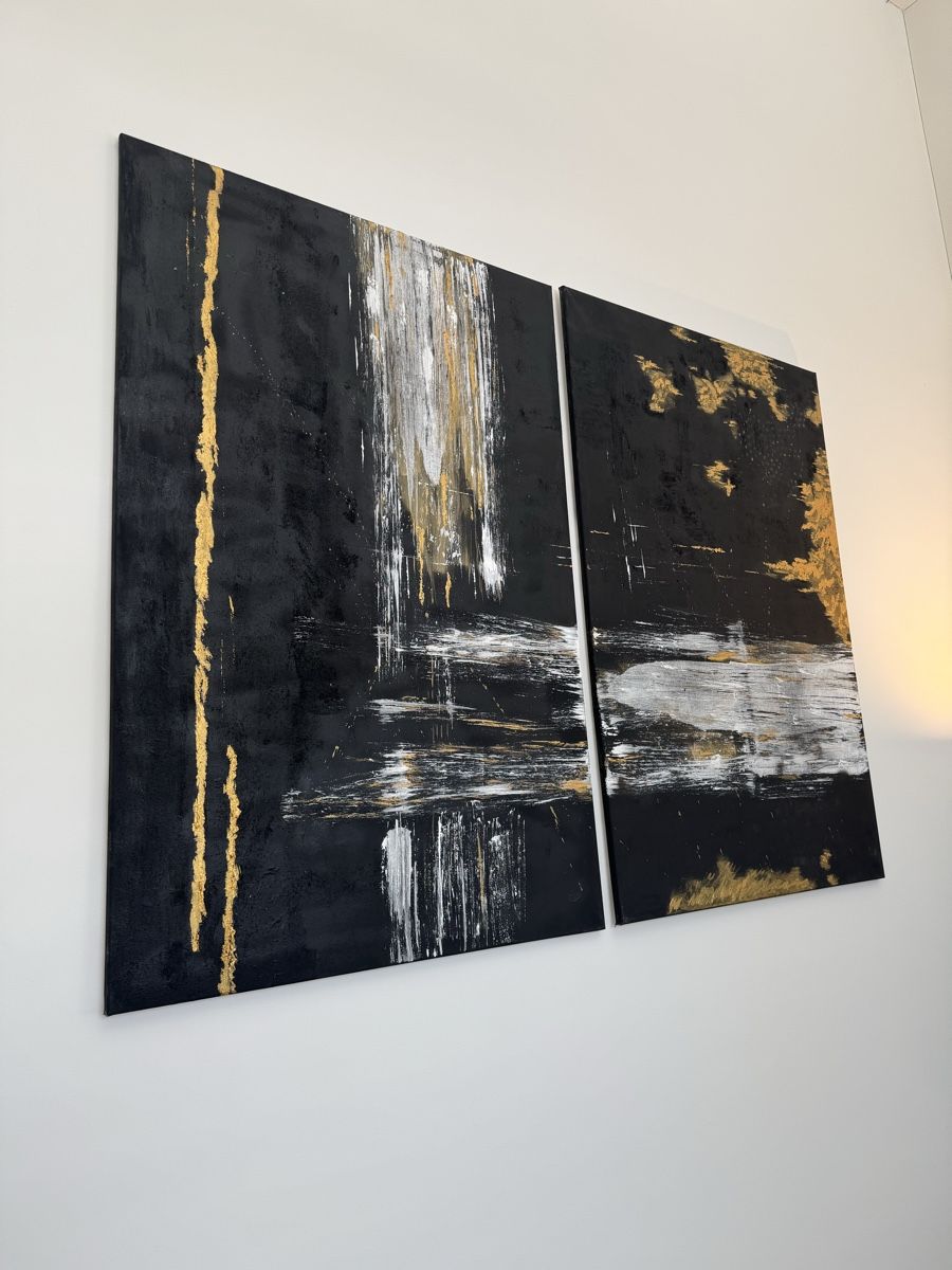 Dipinti: 2x Acrylgemälde handgemalt je 80x120cm – Usato da Zürich venduto da klapezu 1