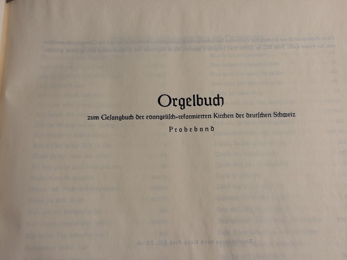 Libri: Orgelbuch zum Gesangsbuch der ev.-ref. Kirchen d. Schweiz – Nuovo (secondo la descrizione) da Freienwil venduto da Herr_Hens 1