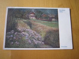 No 10 schöne antike Postkarte 1919 friedliche Stille 75 RP