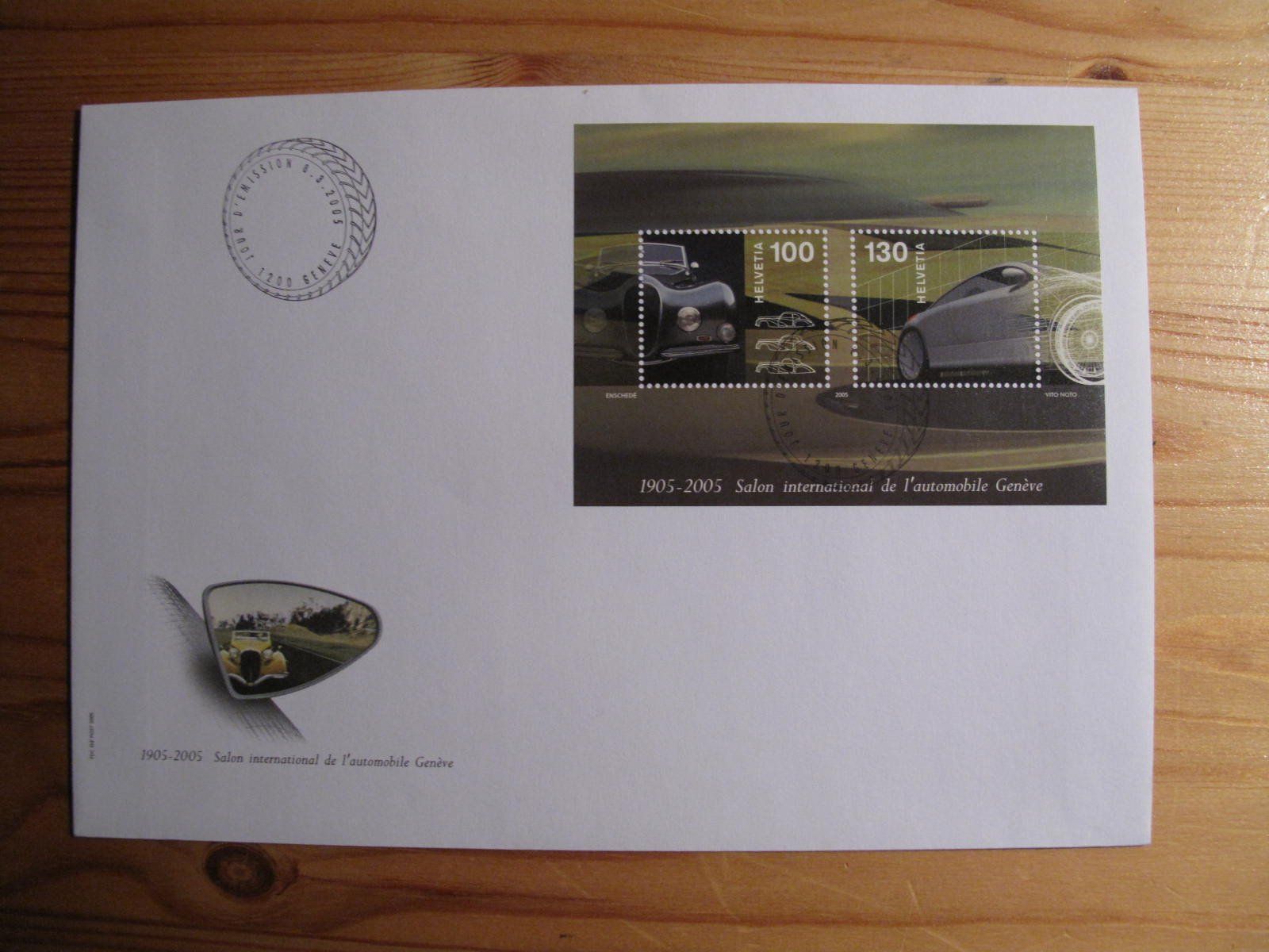 Tutti i francobolli: Schweiz FDC 2005 Autosalon Genf C5 – Usato da Wil SG venduto da fva01