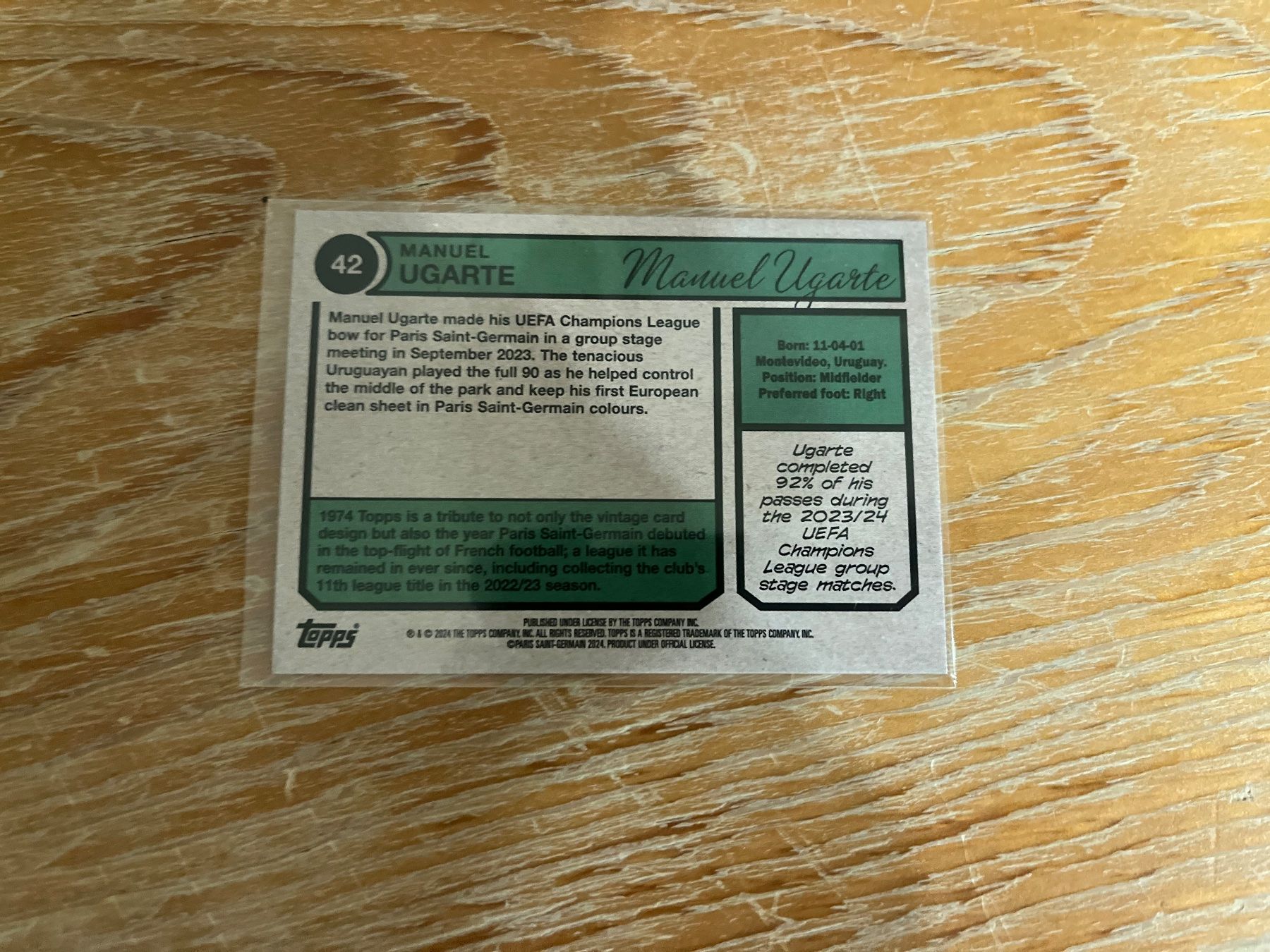 Topps Carte collezionabili: Topps Manuel Ugarte /250 – Usato da Balzers venduto da jos_6r9r 1