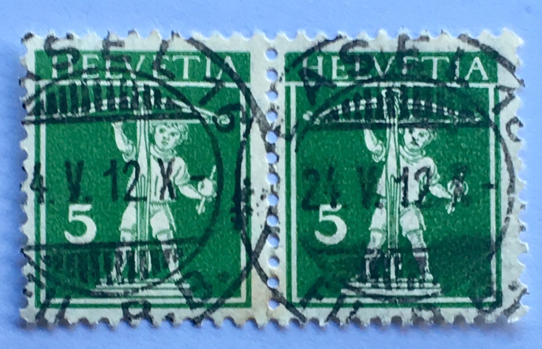 Tutti i francobolli: Tellknabe Paar  mit Vollstempel Basel – Usato da Aarau venduto da Billa007