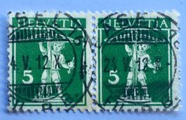 Tellknabe Paar  mit Vollstempel Basel