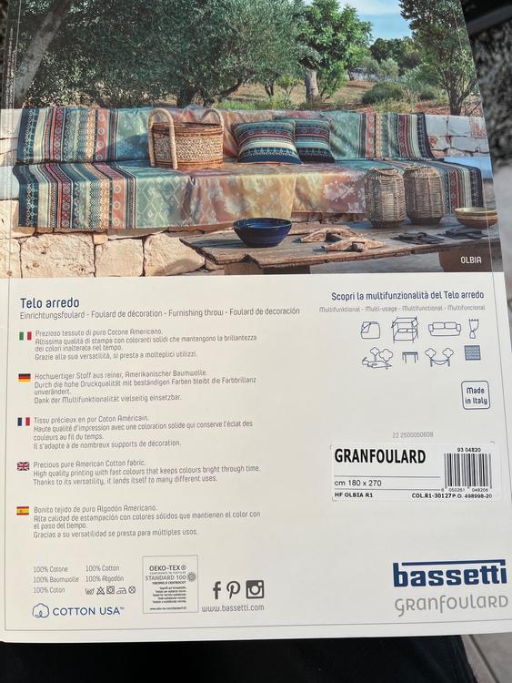 Telo arredo Olbia di Bassetti Granfoulard