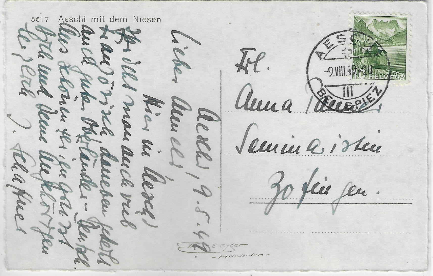 Cartes postales: Aeschi mit dem Niesen – D'occasion à Ettingen par Kartenplanet 1